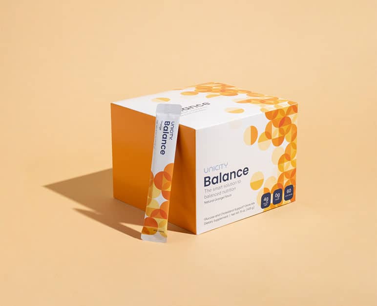 packed box of balance stick sachet