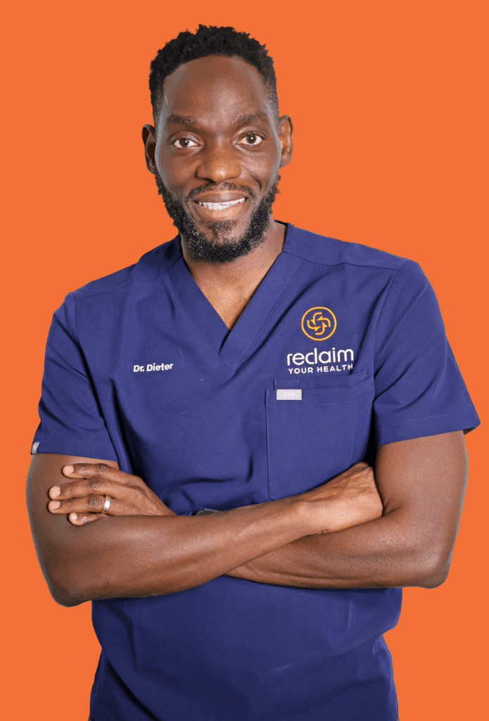 Doctor Dieter standing confidently in uniform.